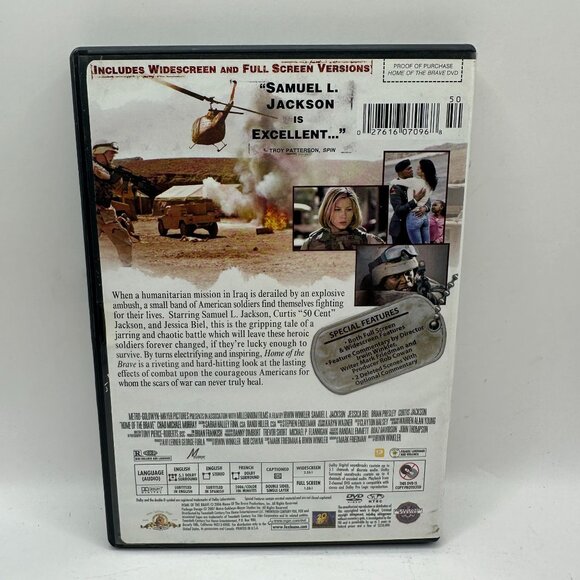 Home Of The Brave DVD Movie Rated R MGM Samuel L Jackson Jessica Biel NTSC - Picture 2 of 3